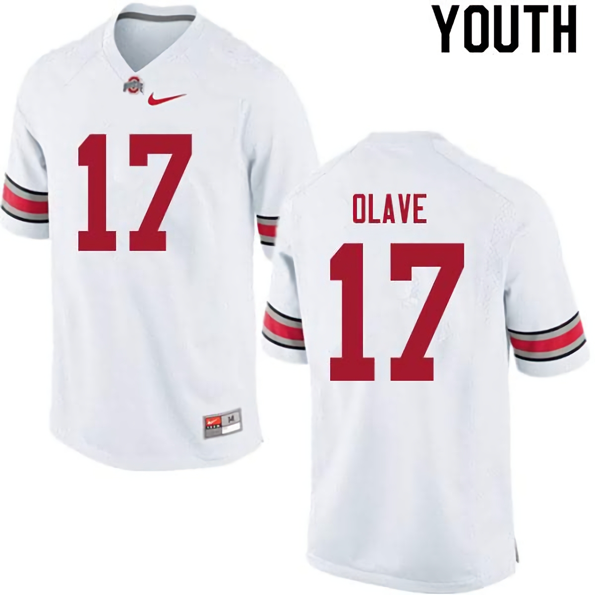Chris Olave Ohio State Buckeyes Youth NCAA #17 Nike White College Stitched Football Jersey GOC2156TY